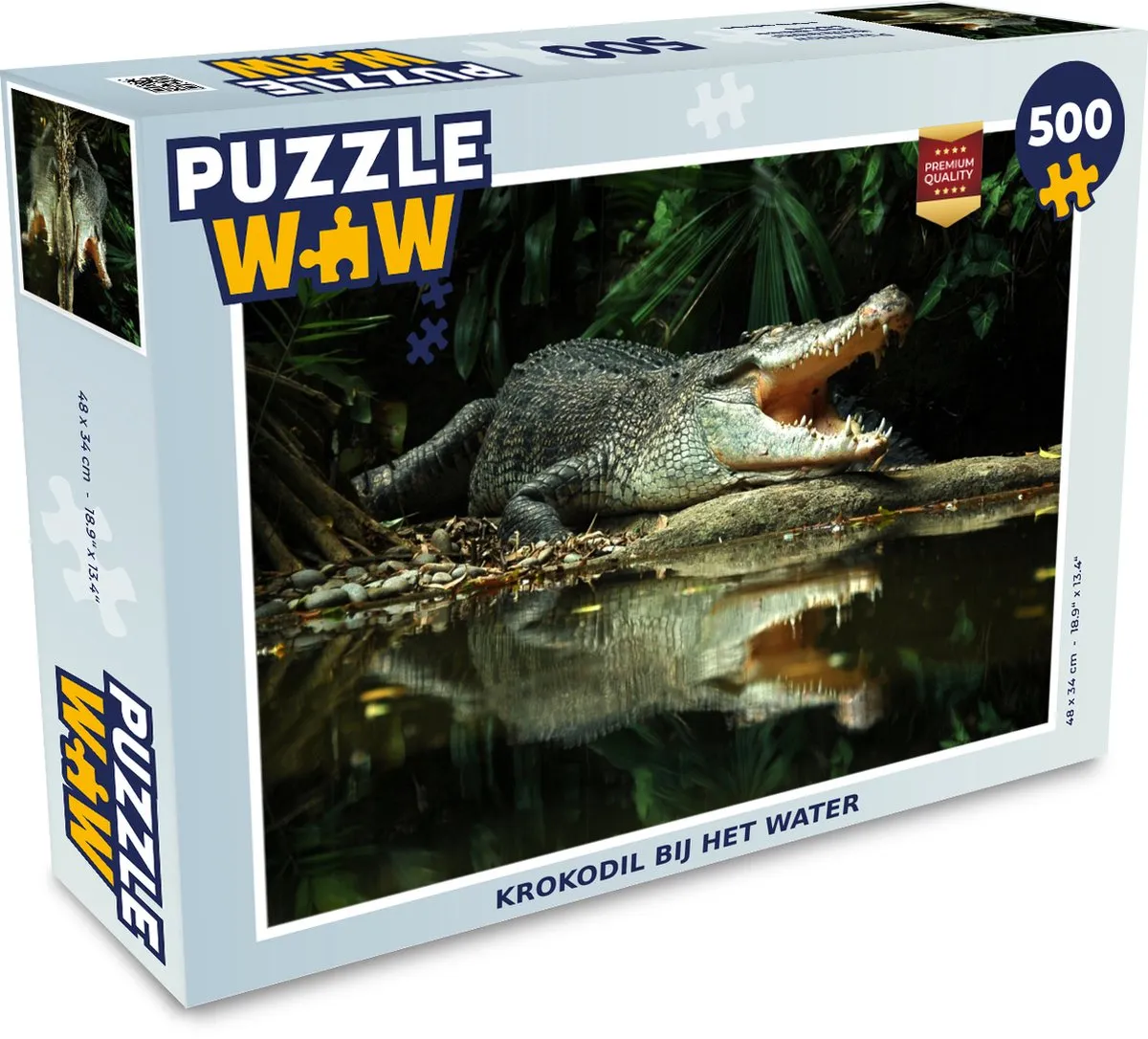 PuzzleWow Krokodil Legpuzzel 500 Stuks
