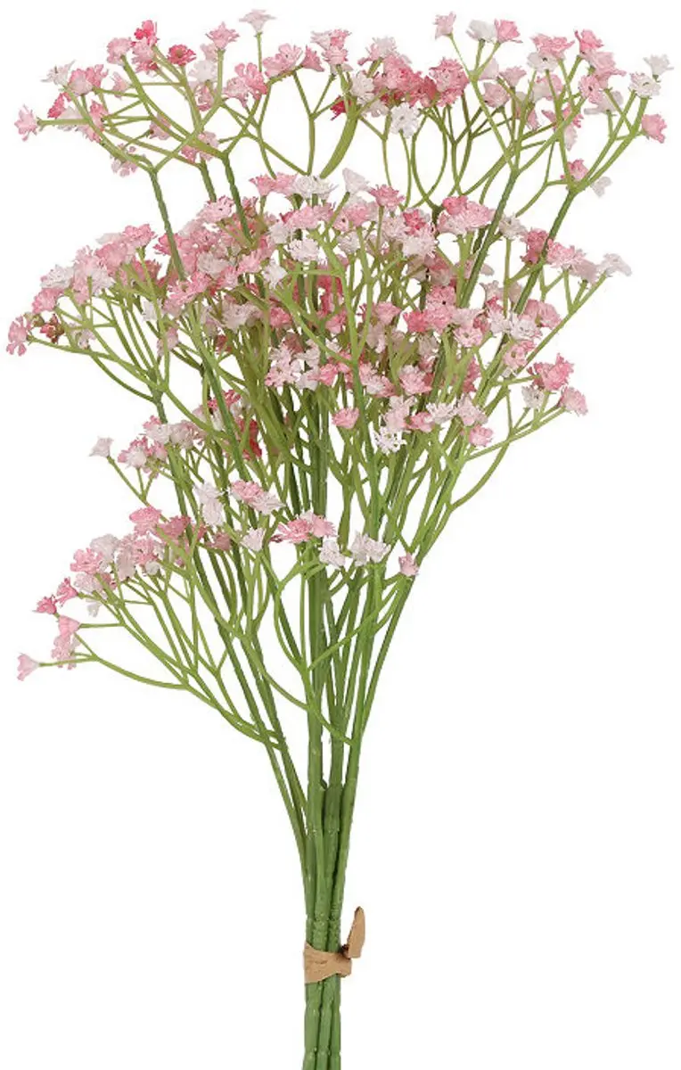 Countryfield kunstbloemen Gypsophylla roze decoratie 63cm kunststof.