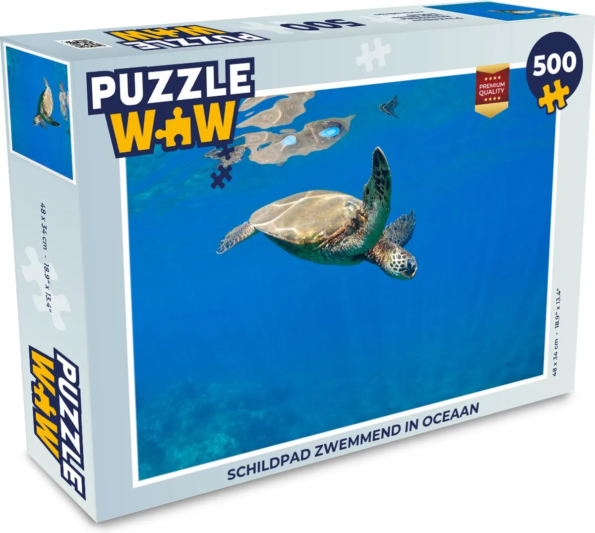 PuzzleWow Schildpad in Oceaan Legpuzzel 500 Stuks