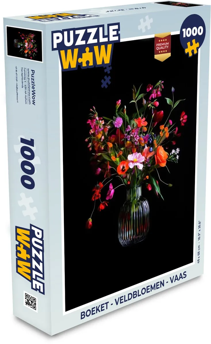 PuzzleWow Veldbloemen Legpuzzel 1000 Stuks - MPN 8721179514021