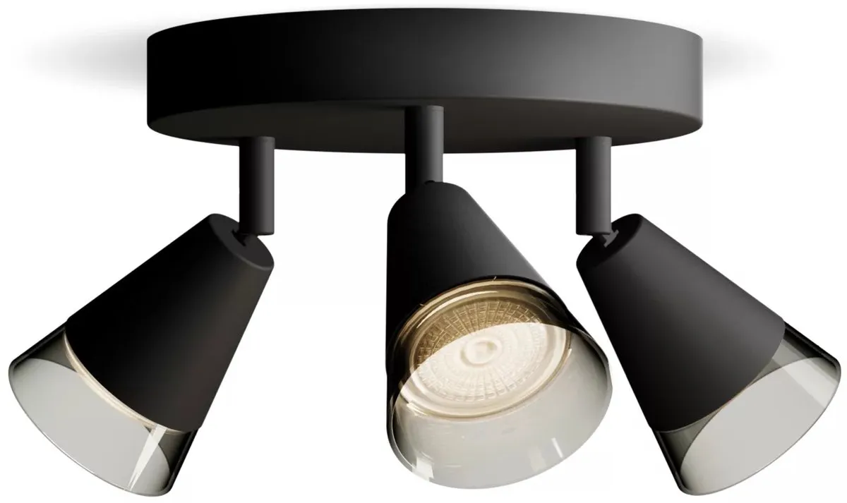 Philips Cleft Spot Plafondspot 3x5W - Zwart