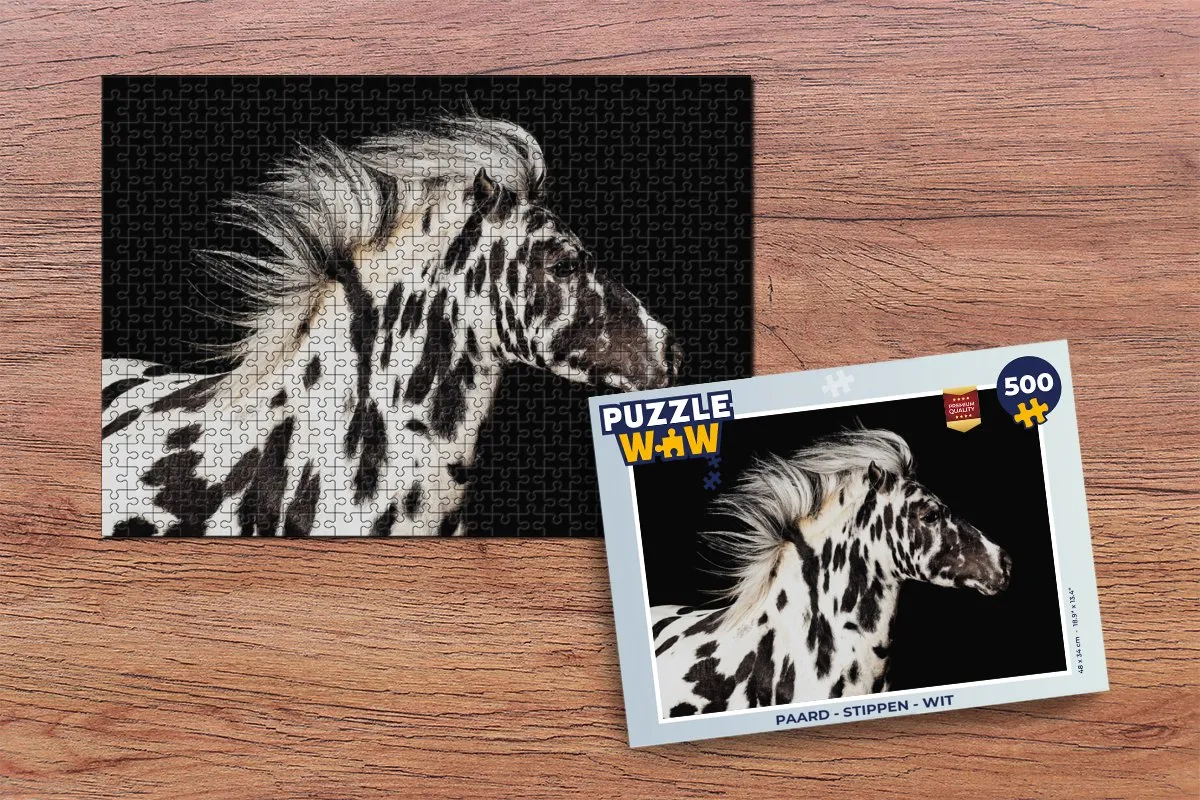 PuzzleWow Paard Stippen Legpuzzel 500 Stuks - Multicolor