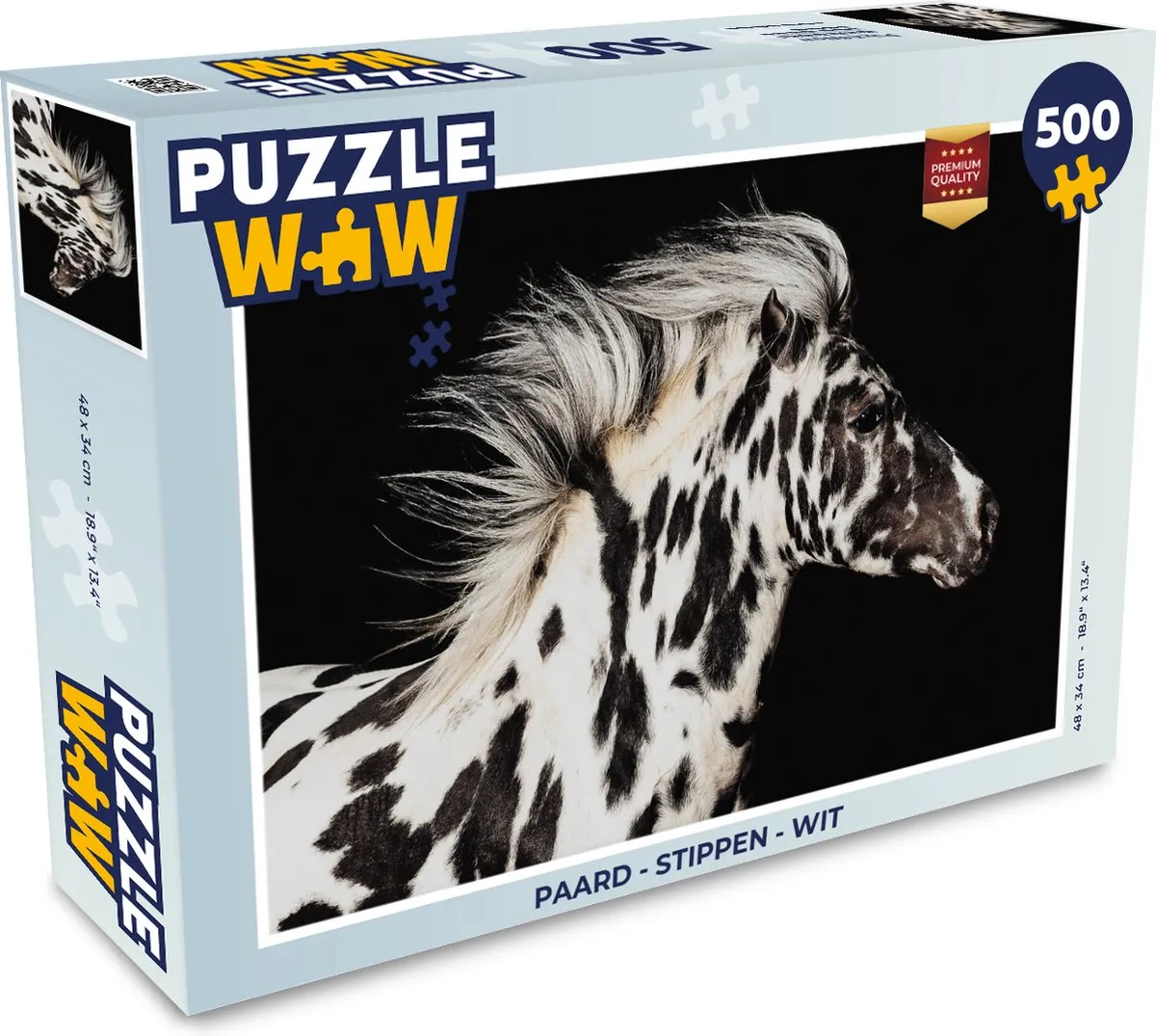 PuzzleWow Paard Stippen Legpuzzel 500 Stuks