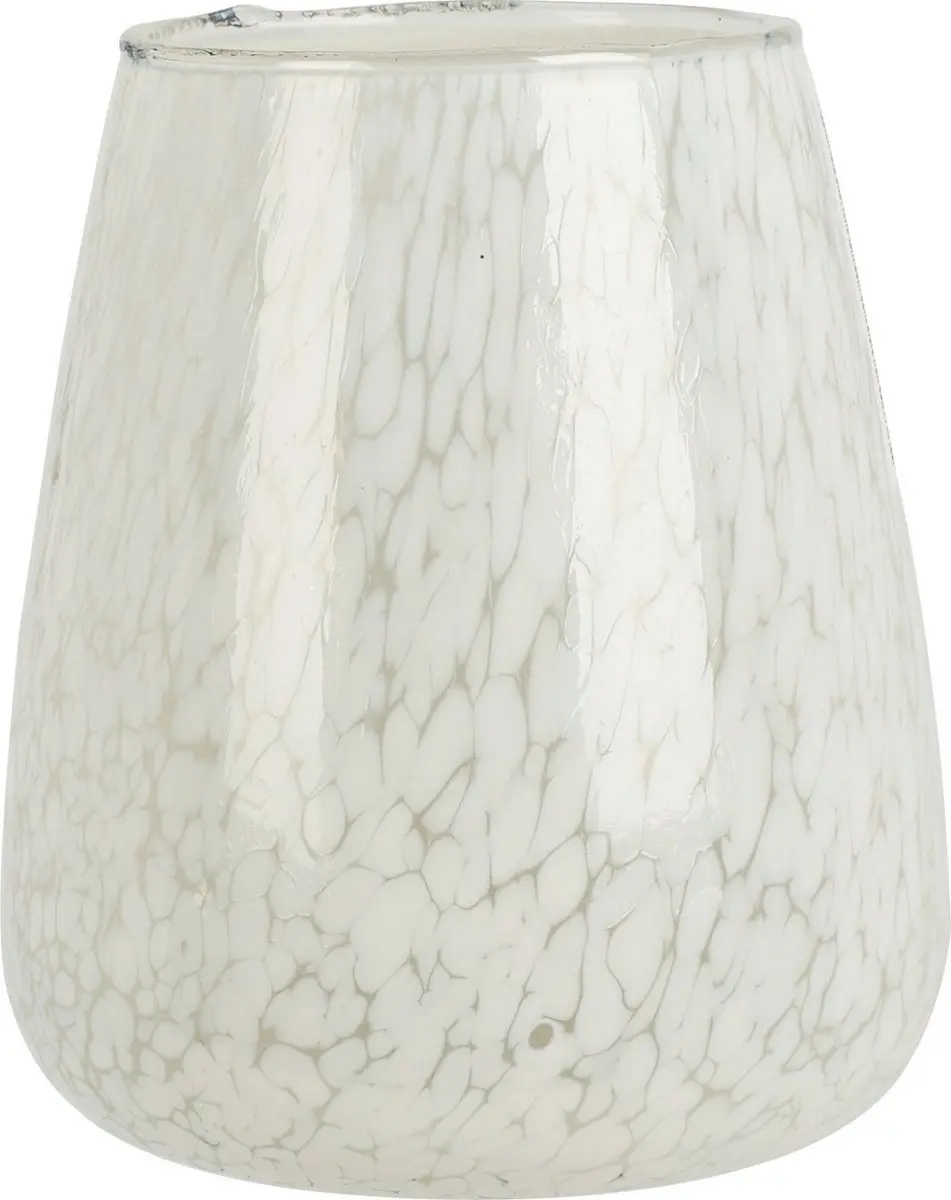 Theelichthouder glas marble white decoratie speelgoed.