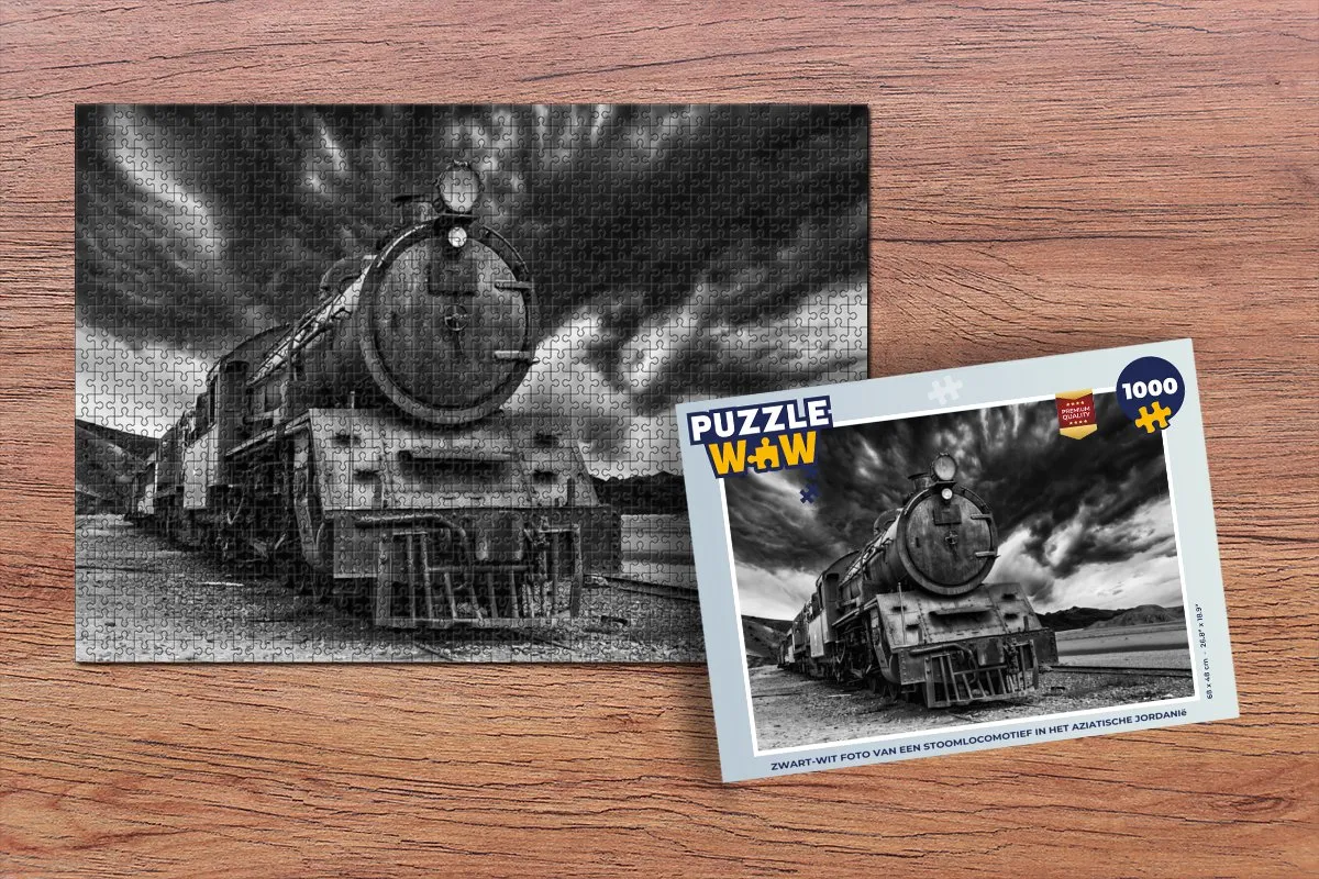 PuzzleWow Legpuzzel 1000 Stuks - Stoomtrein Azië Multicolor