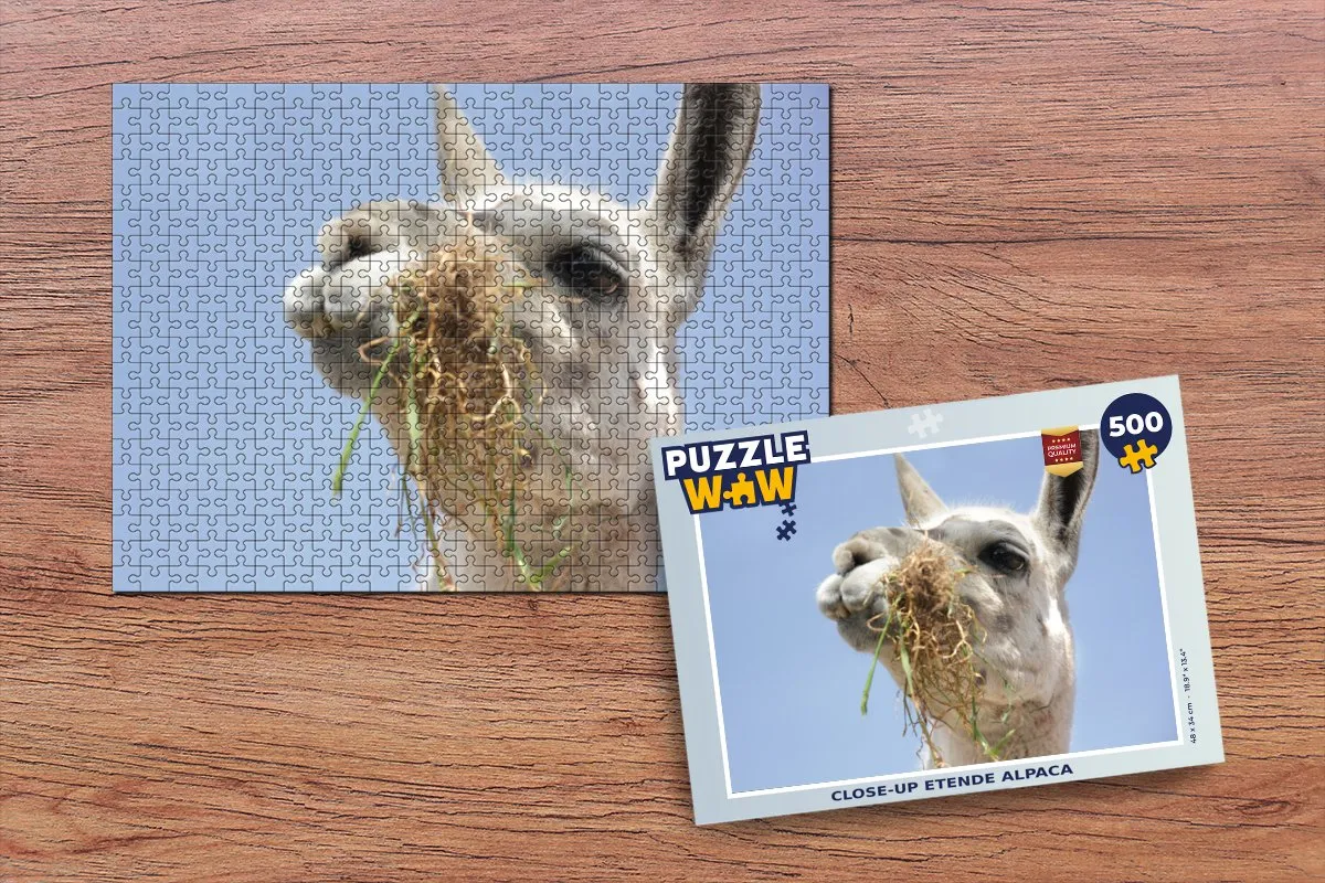 PuzzleWow Alpaca Legpuzzel 500 Stuks - Multicolor