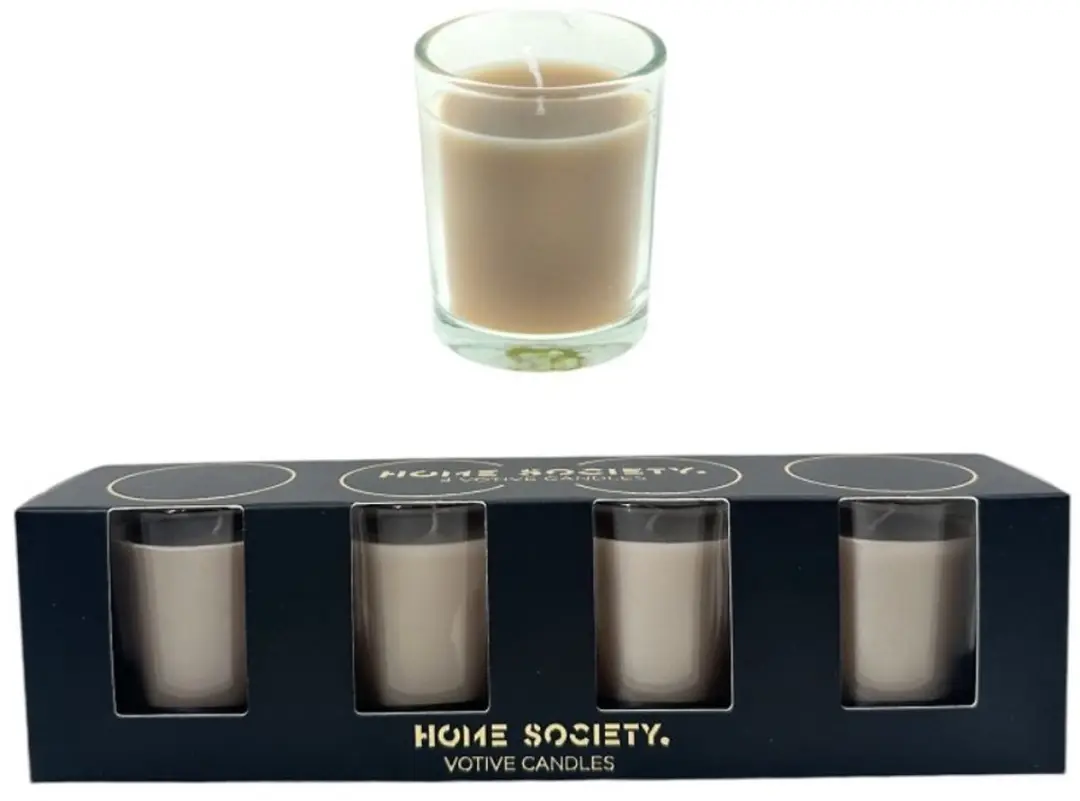 Home Society Votive Candles Taupe