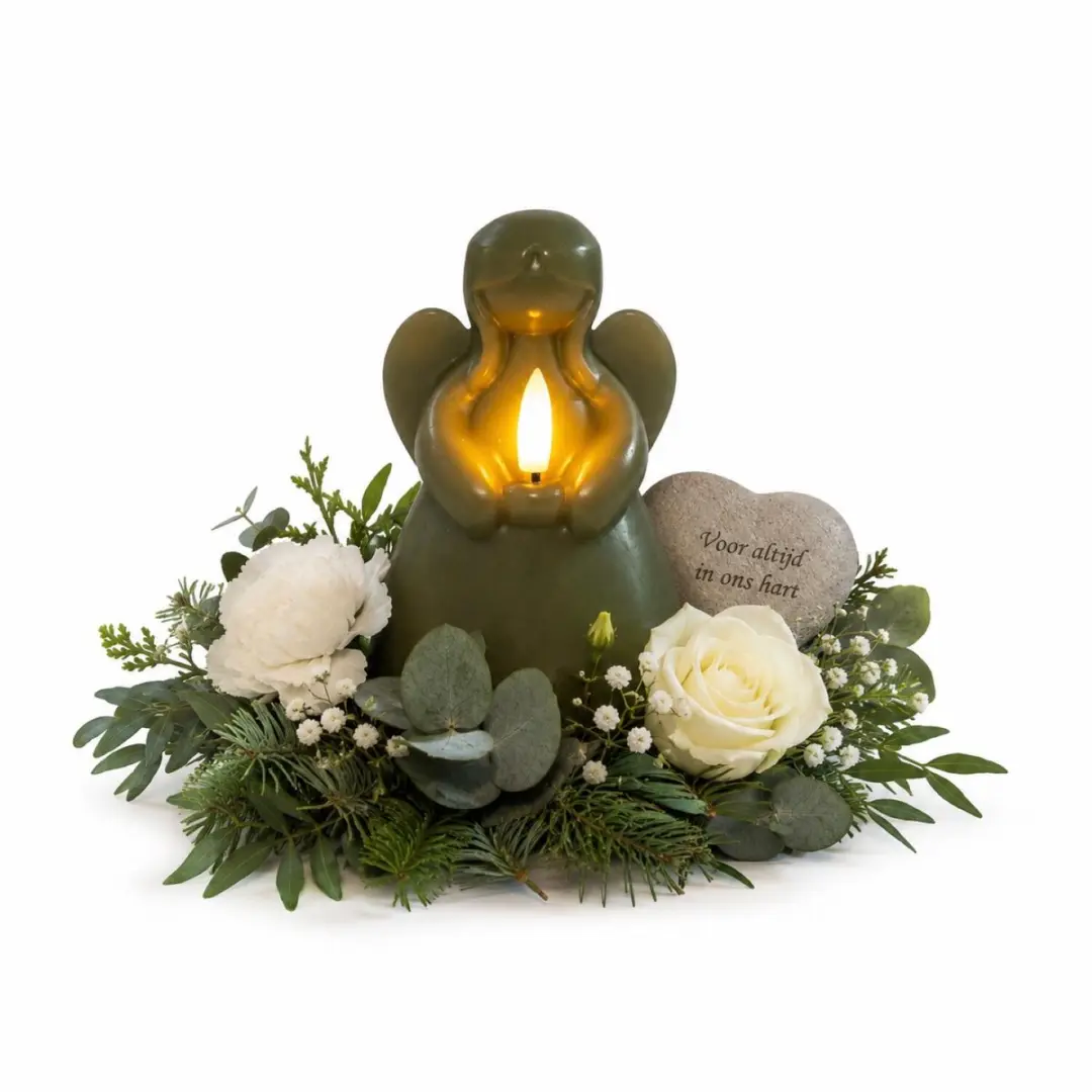 LED herdenkingskaars engel