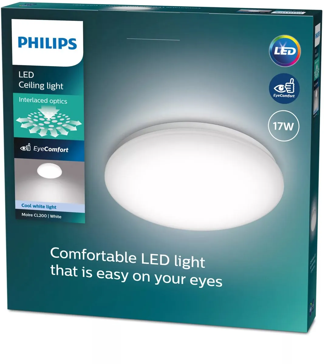 Philips Moire Plafondlamp 32cm - Koelwit 2700K - Wit