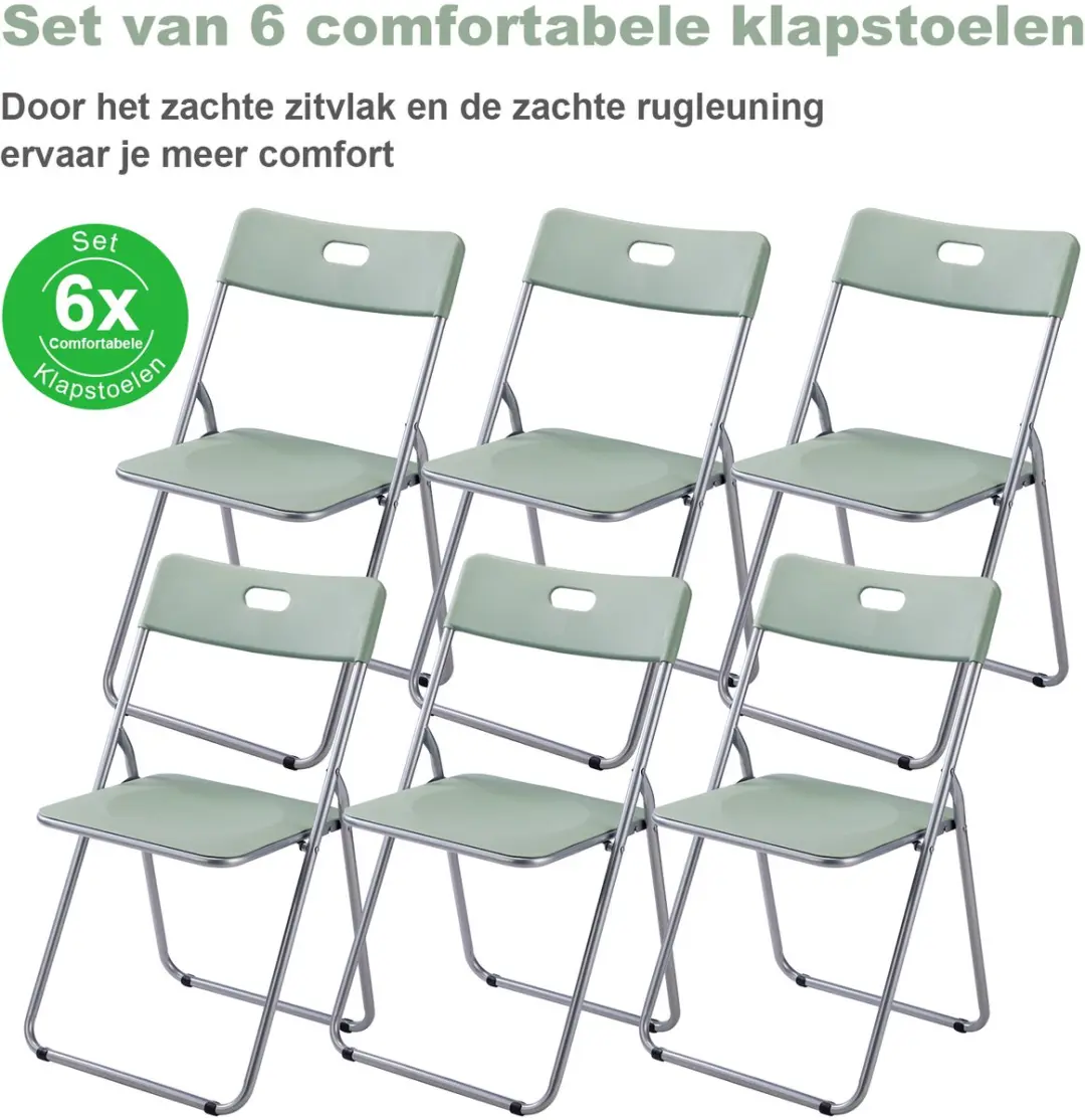 Bardi 6 Delige Klapstoelenset
