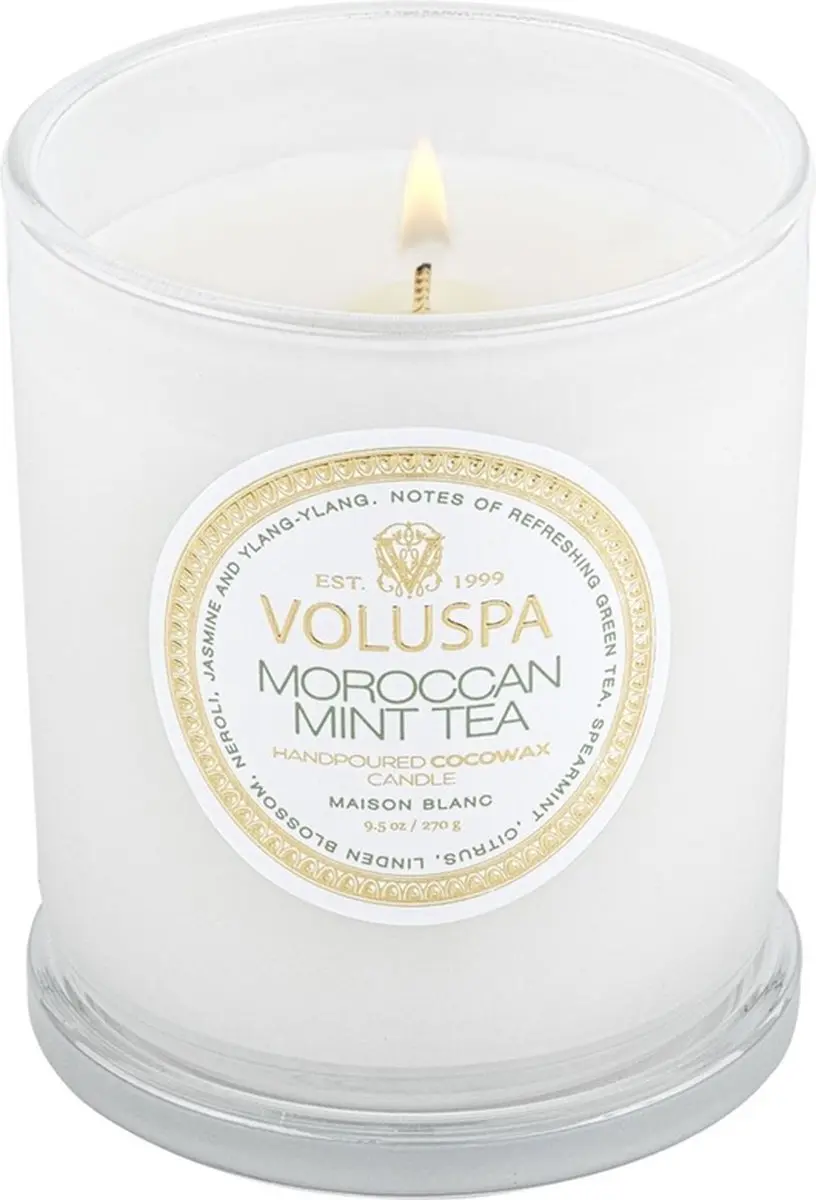 Voluspa Maison Blanc Moroccan Mint Tea Geurkaars 270g - afbeelding 2 van 2
