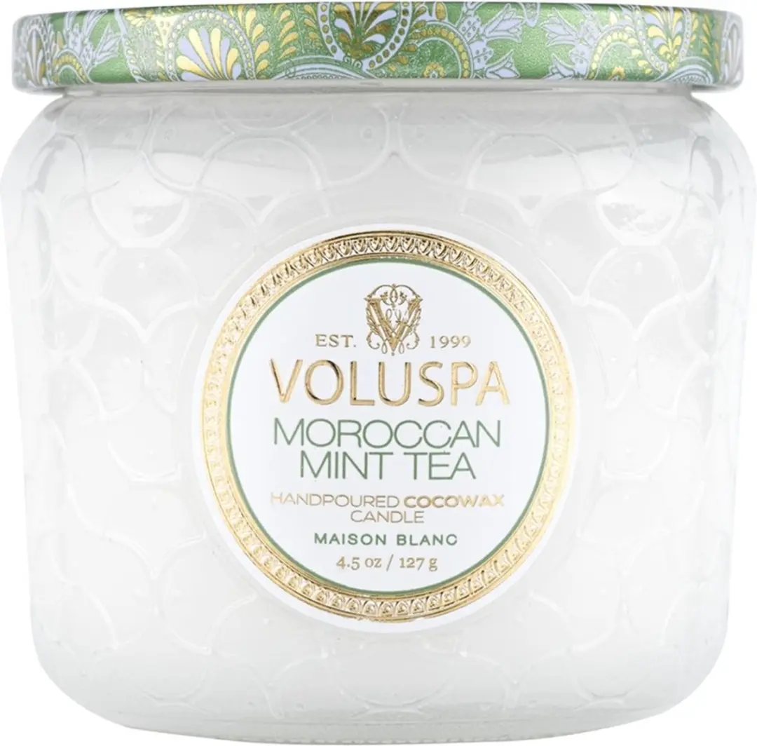 Voluspa Maison Blanc Moroccan Mint Tea Geurkaars 127g - afbeelding 2 van 2
