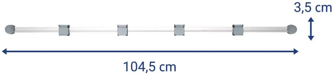 MAUL Informatie wandlijst 104,5cm - Aluminium - Grijs - afbeelding 2 van 6