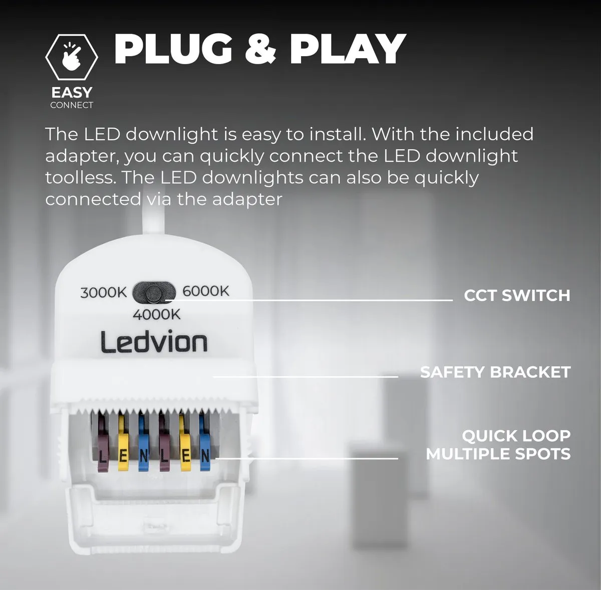 Ledvion LED Inbouwspot 7W IP65 - Ø90mm