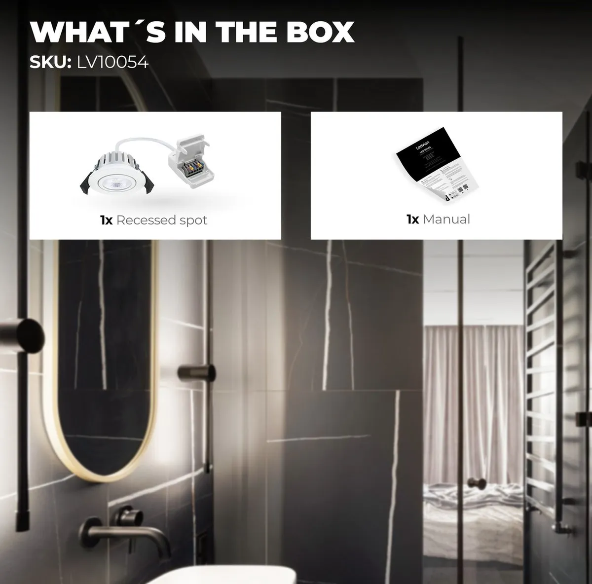 Ledvion LED Inbouwspot 7W IP65 - Ø90mm