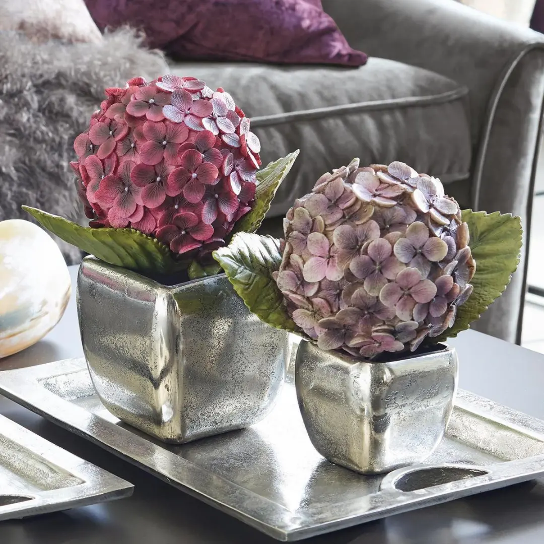 Loberon Sierbloemset 2 Hortensies - paars/roze - afbeelding 6 van 6