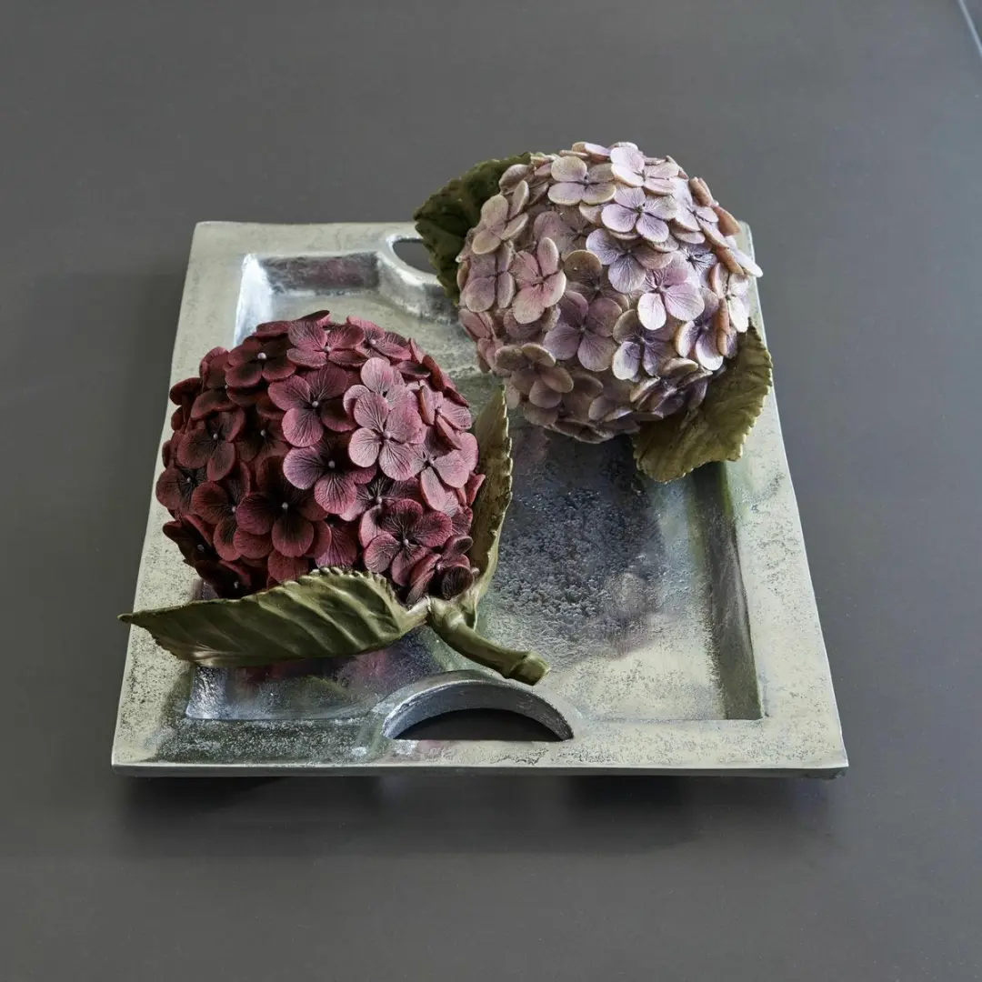Loberon Sierbloemset 2 Hortensies - paars/roze - afbeelding 5 van 6