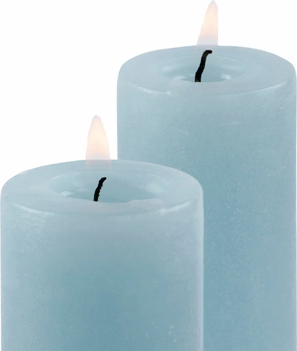 Loberon Muriel Kaarsen - 4 Stuks - Blauw - afbeelding 4 van 4