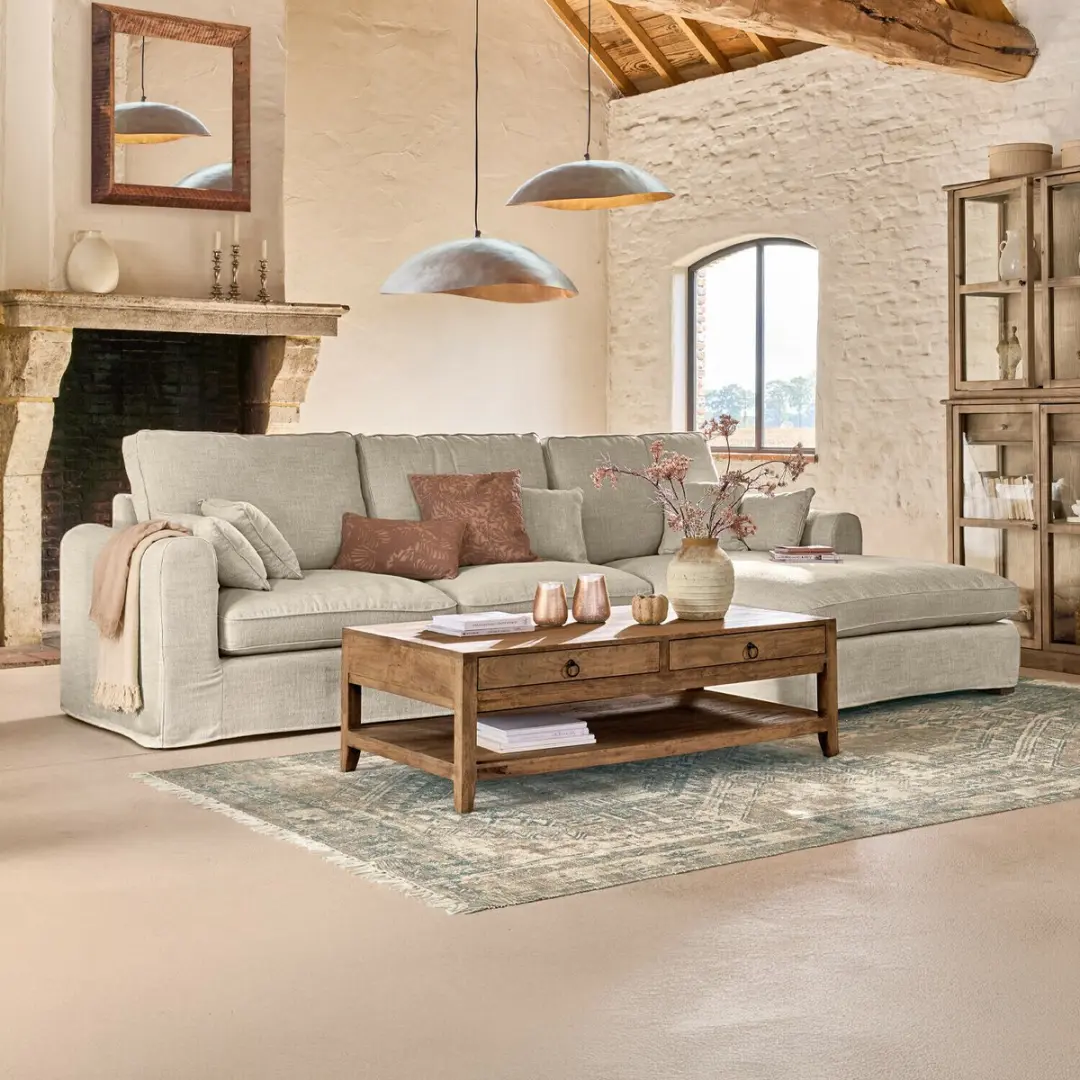 Loberon Bank Seaford - 4 Zitplekken Beige - afbeelding 2 van 6