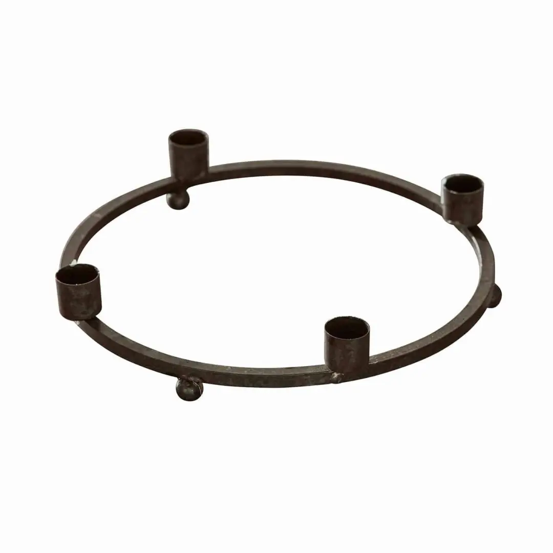 Loberon Nazeera Kaarsenkrans - 26cm - Roestbruin - afbeelding 2 van 4