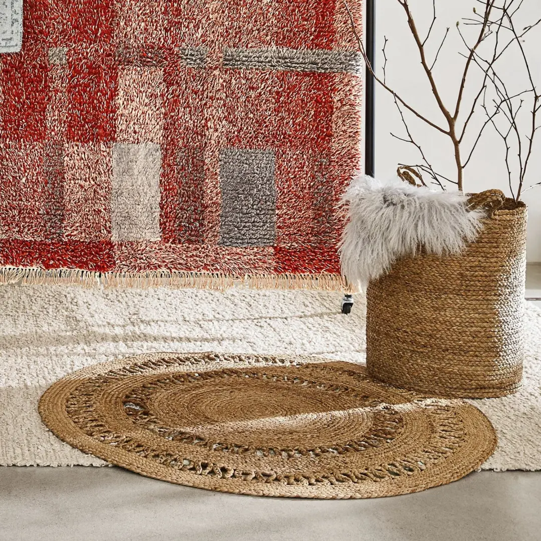 Loberon Nymarion Vloerkleed 150cm - Bruin - afbeelding 4 van 6
