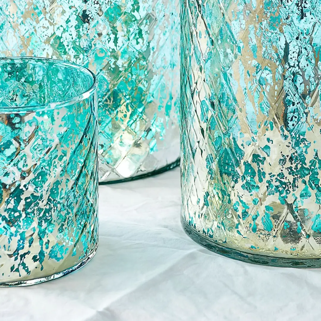 Loberon Windlichtjes - 3 Stuks Turquoise - afbeelding 2 van 4