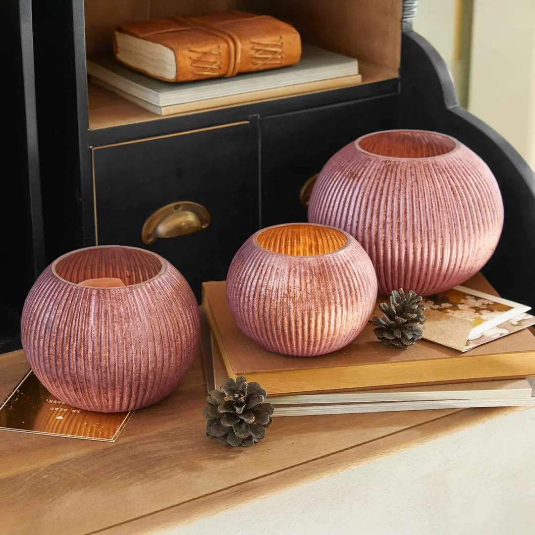Loberon Windlichtset 3 Stuks Jalimeen Paars - afbeelding 2 van 4