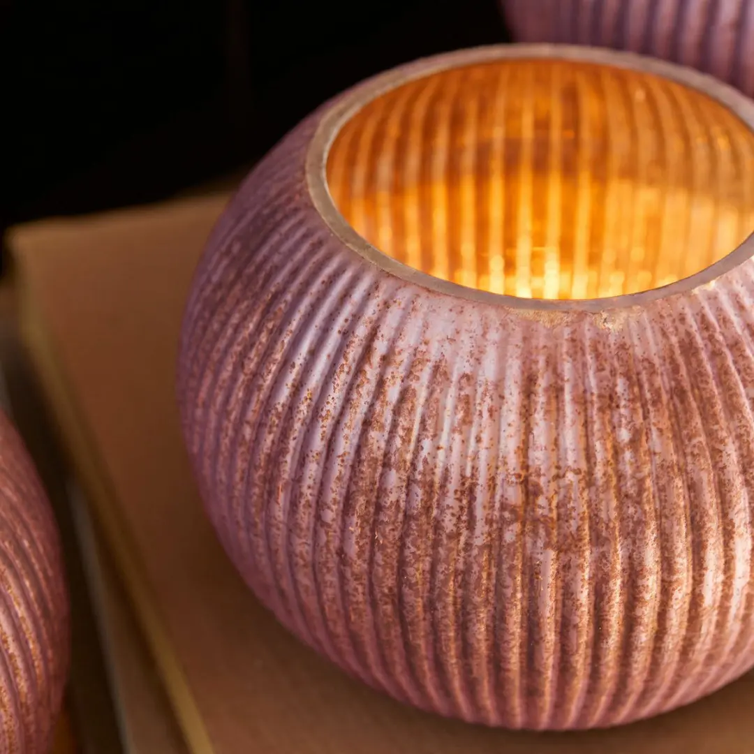 Loberon Windlichtset 3 Stuks Jalimeen Paars - afbeelding 3 van 4
