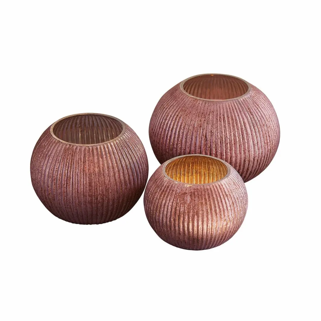 Loberon Windlichtset 3 Stuks Jalimeen Paars