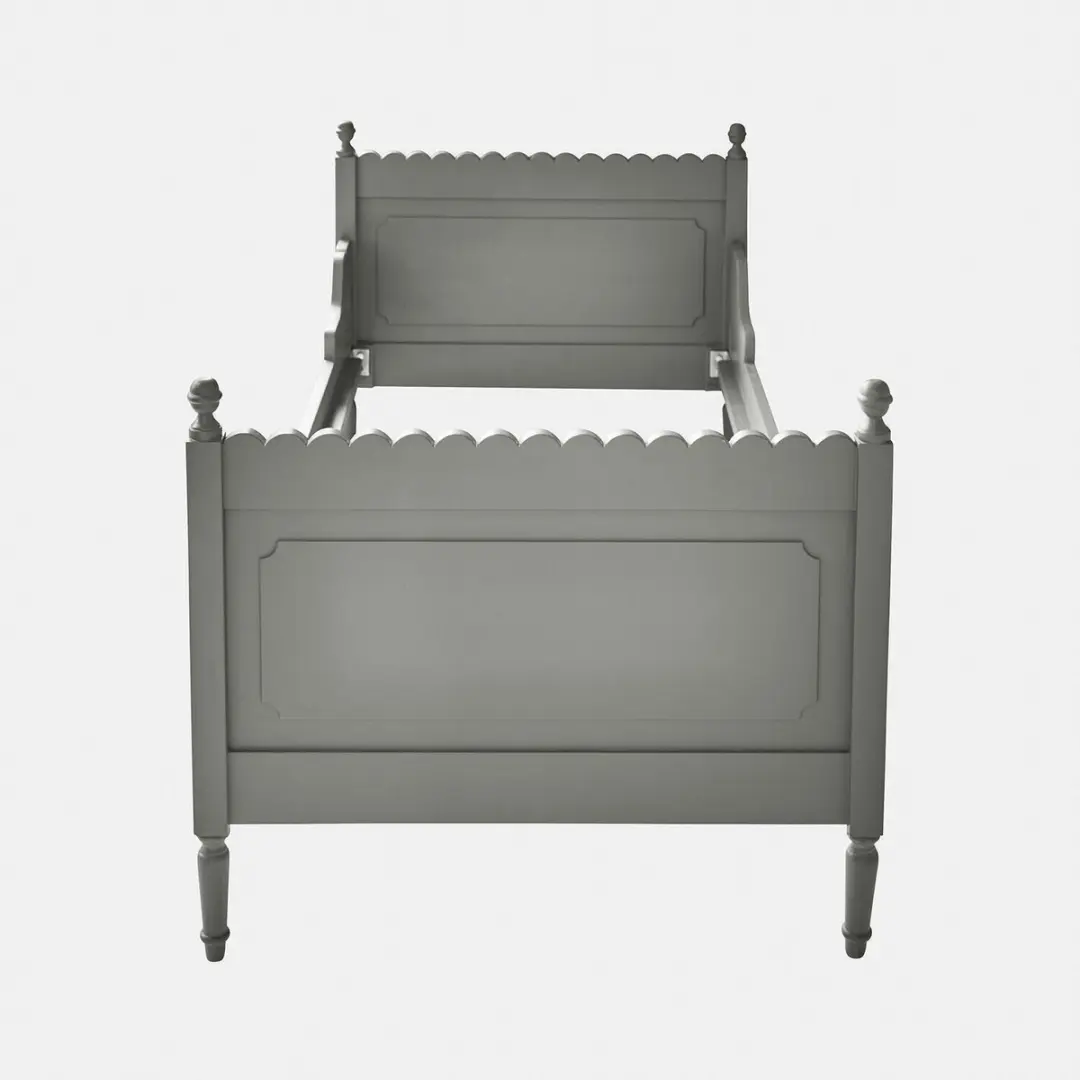 Loberon Kystlund Eenpersoonsbed 90x200cm - Grijs/groen - afbeelding 5 van 6