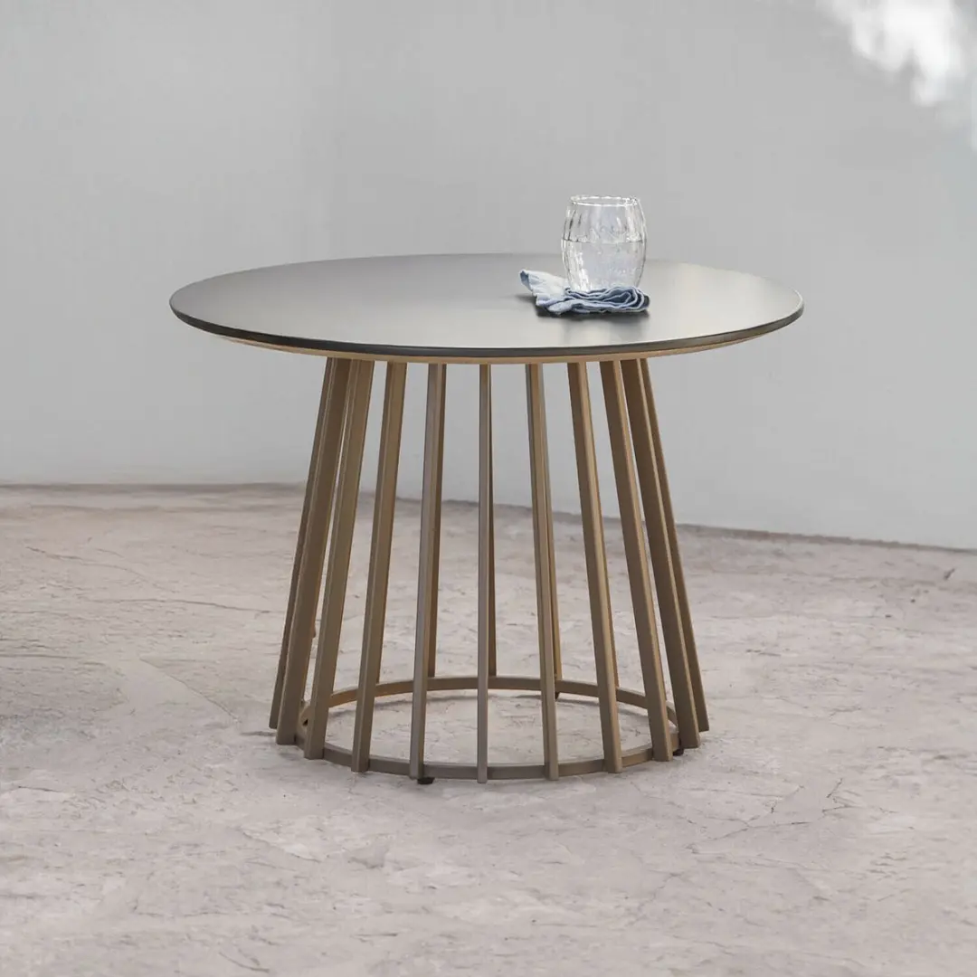 Loberon Olianne Bijzettafel - Ø50cm - Bruin/Zwart - afbeelding 2 van 3