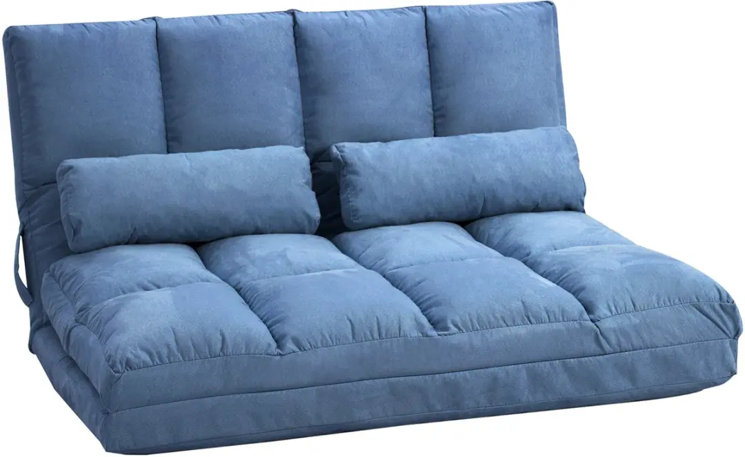 Homcom Vloersofa 5 standen verstelbaar Blauw
