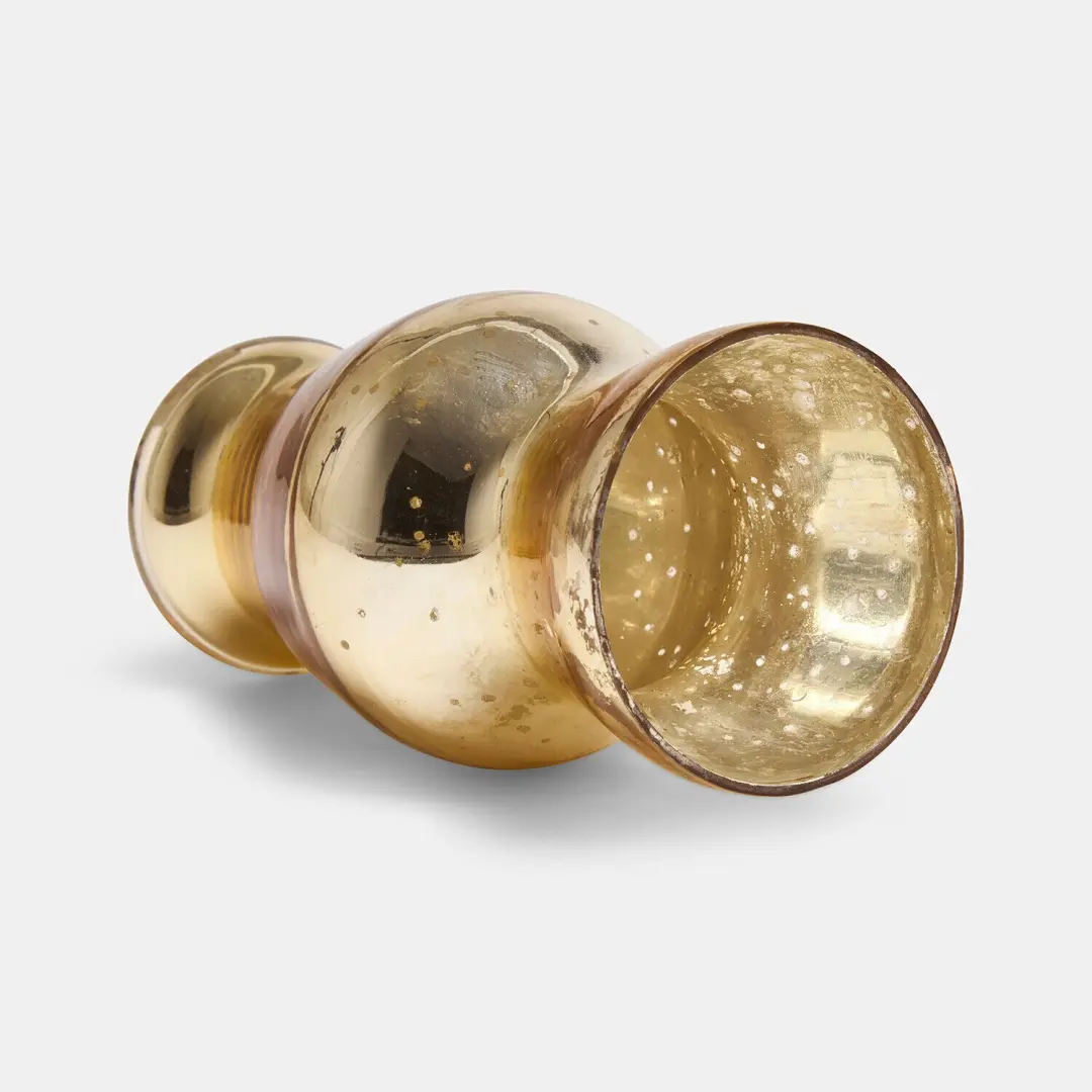 Loberon Silvadora Decoratieve Vaas - Ø7cm Antiekgoud - afbeelding 3 van 3