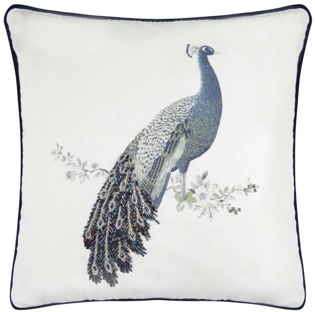 Laura Ashley sierkussen Peacock Beaded Midnight