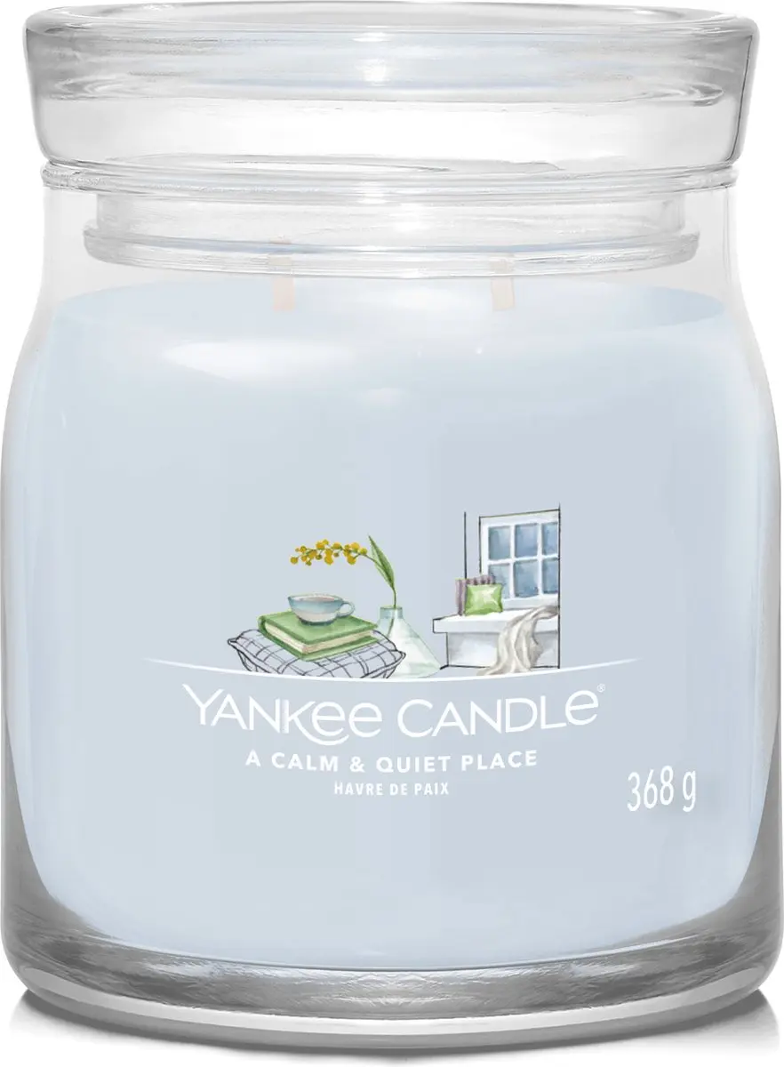 Yankee Candle A Calm & Quiet Place Medium Geurkaars - afbeelding 2 van 3