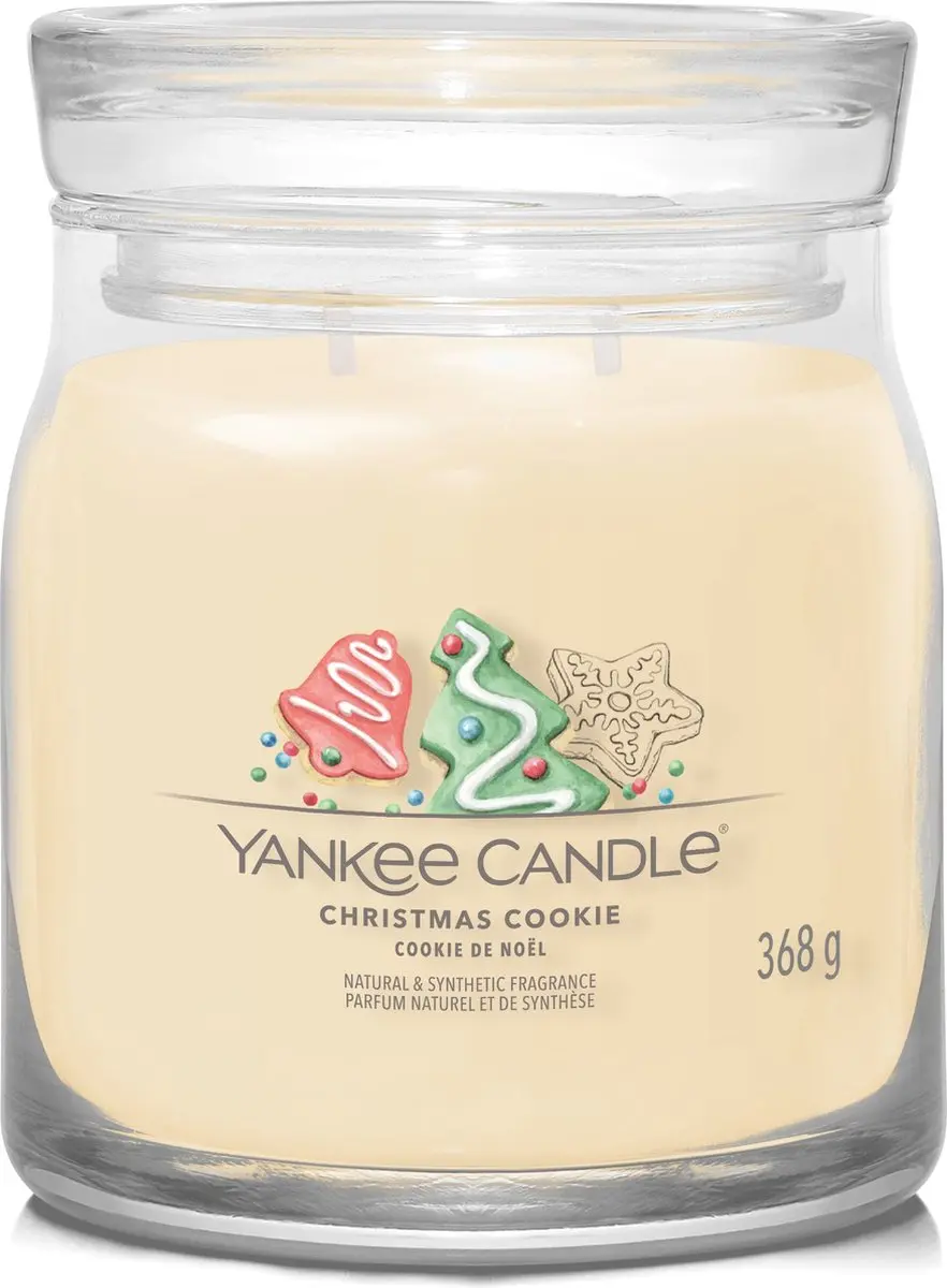 Yankee Candle Christmas Cookie Geurkaars Medium - 50 Branduren - afbeelding 3 van 4