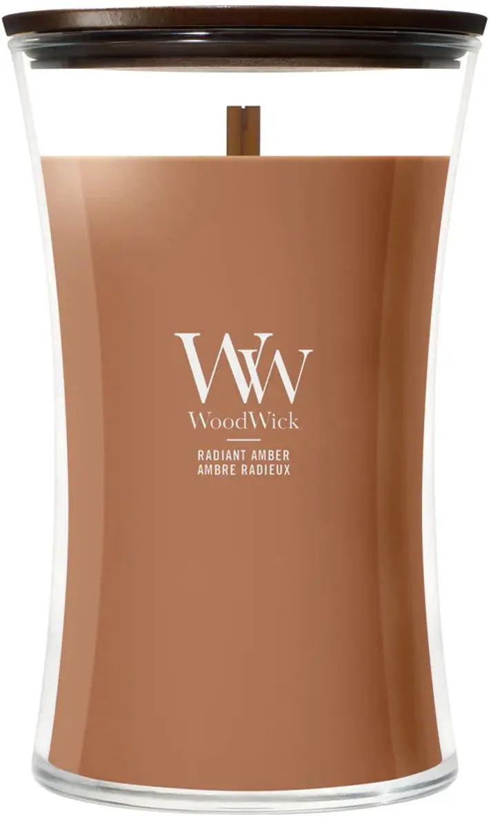 WoodWick Hourglass - Radiant Amber - Large Geurkaars - 130 branduren