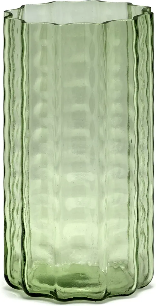 Serax - Ruben Deriemaeker Waves - Vaas - Transparant/Groen - 12 Ø