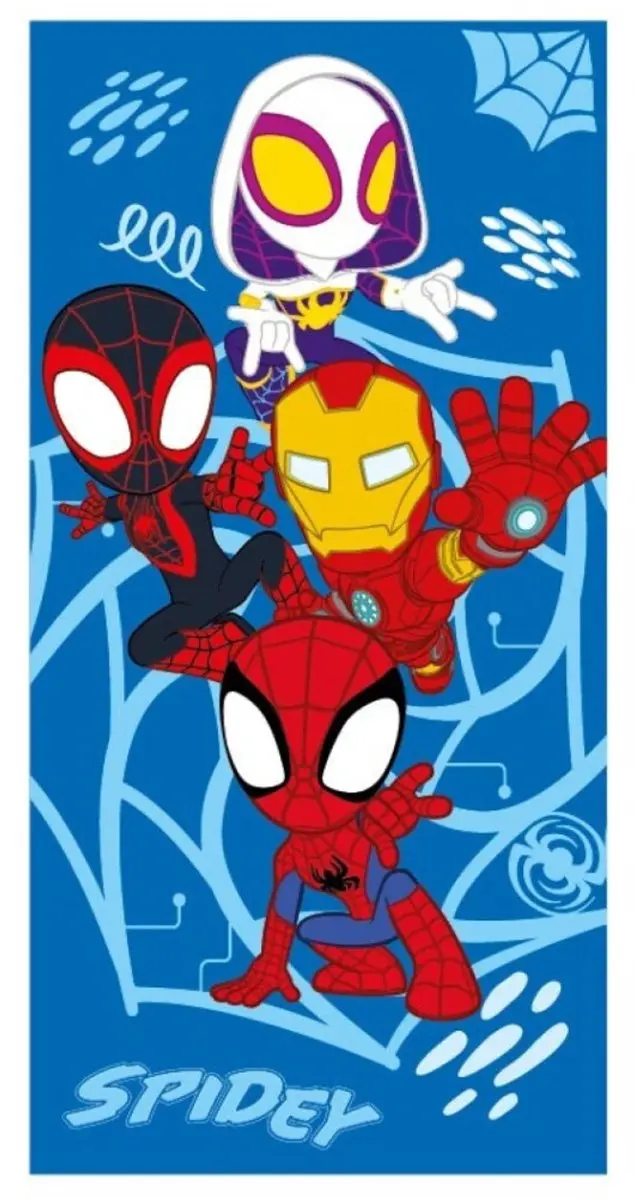 Spider-Man Spidey Handdoek 70x140cm Multicolor - afbeelding 2 van 4