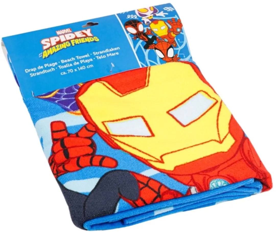 Spider-Man Spidey Handdoek 70x140cm Multicolor - afbeelding 3 van 4