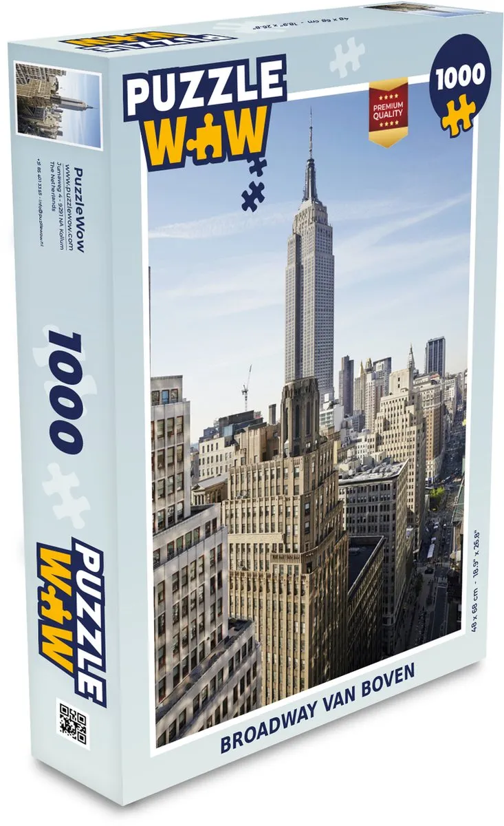 PuzzleWow Empire State Building Legpuzzel 1000 Stuks
