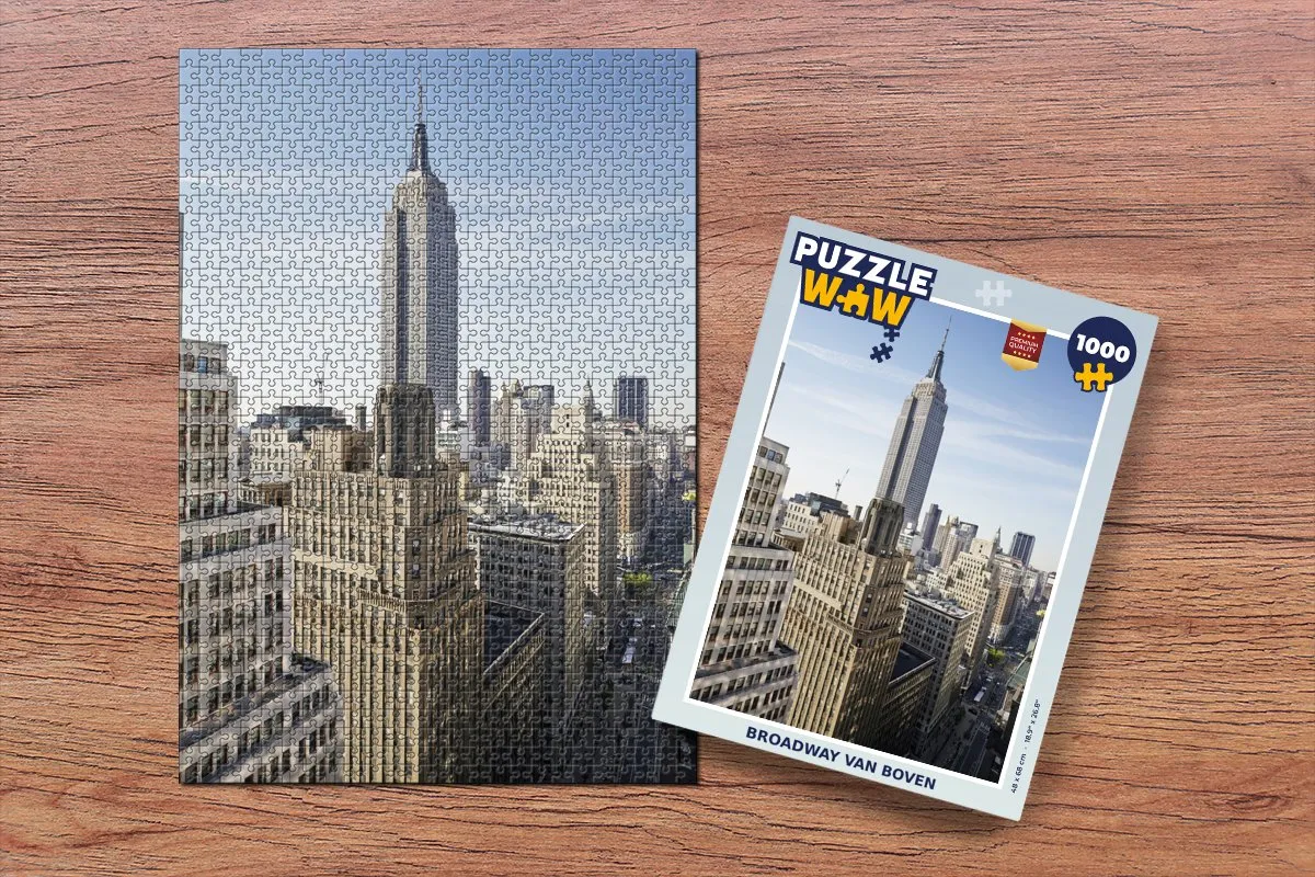 PuzzleWow Empire State Building Legpuzzel 1000 Stuks - Multicolor