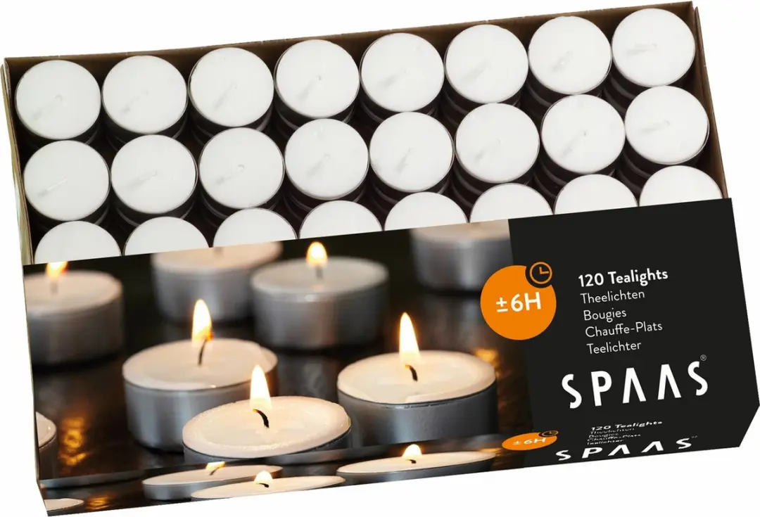 Spaas Theelichtjes Wit