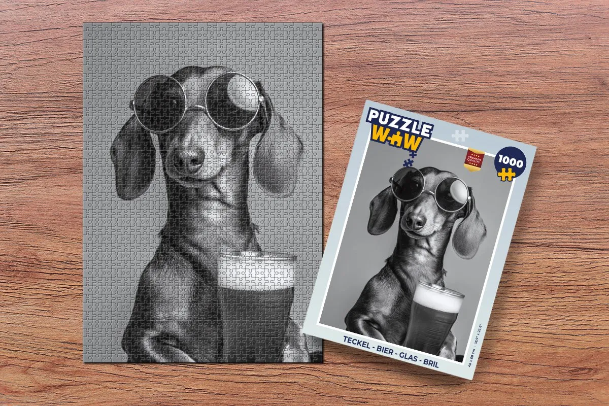 PuzzleWow Teckel Bier Legpuzzel 1000 Stuks
