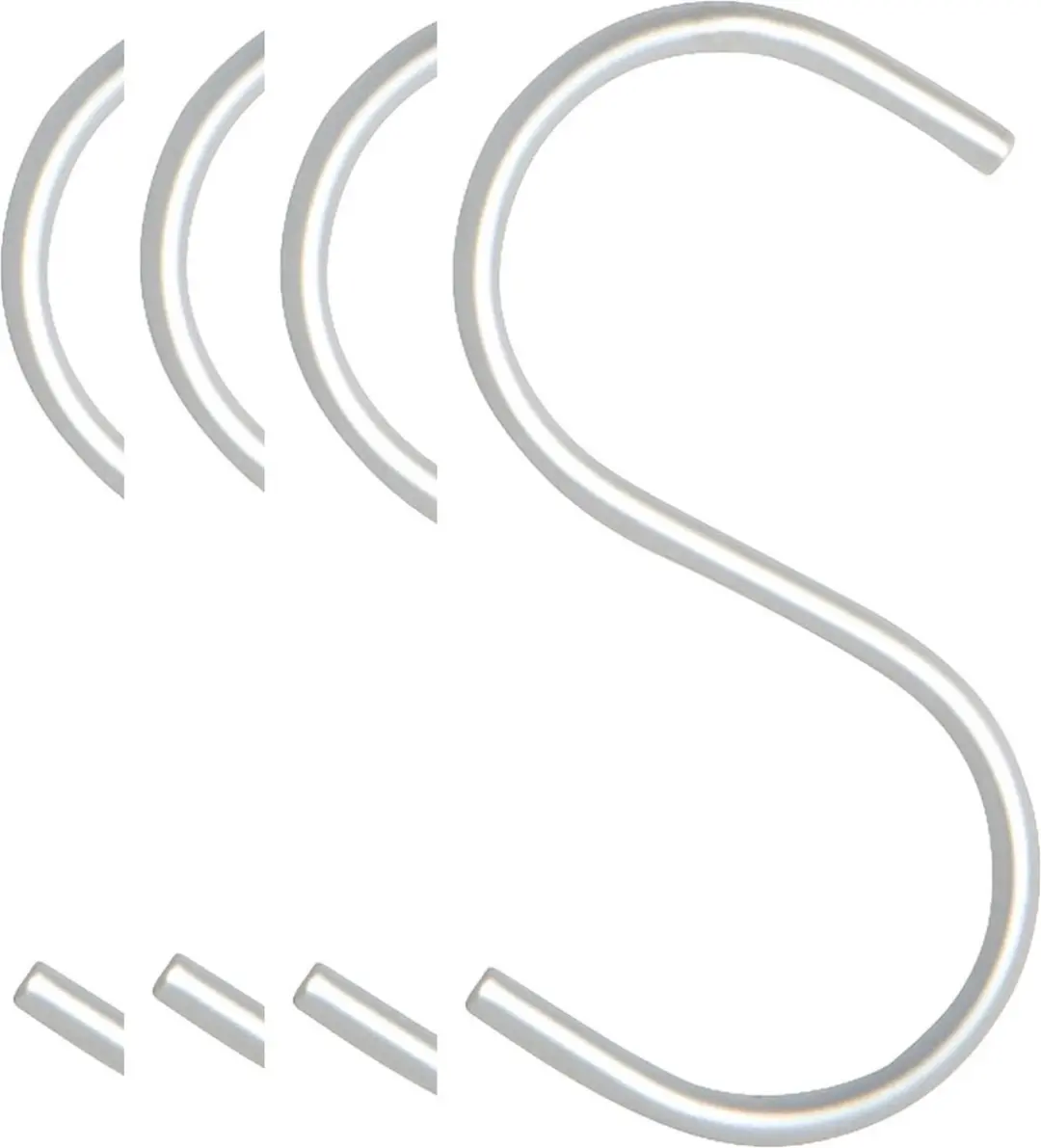 House Doctor Set van 6 grote S-haken Zilver