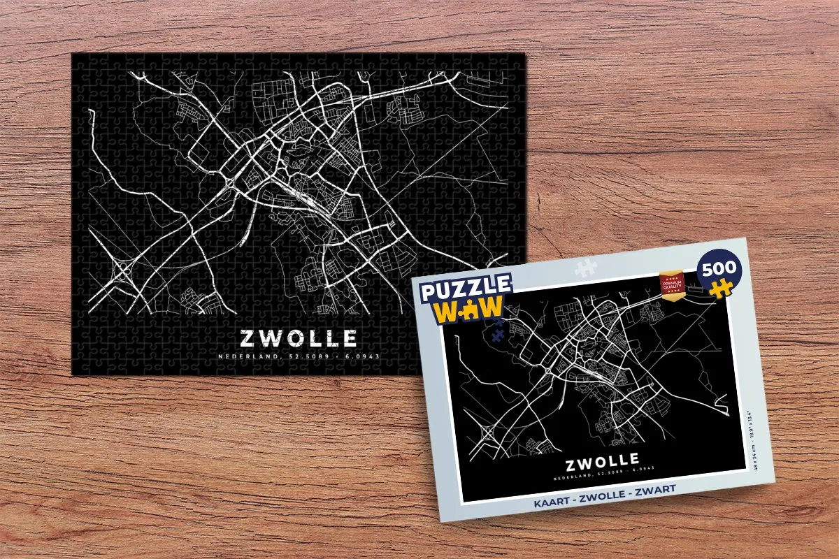 PuzzleWow Zwolle Legpuzzel 500 Stuks - Multicolor
