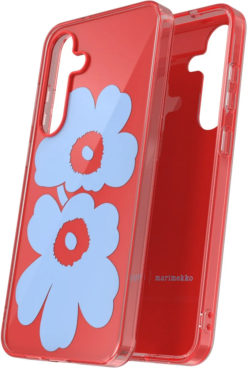Samsung Galaxy S25+ Hoesje Unikko Hybrid Marimekko - Rood - afbeelding 6 van 6