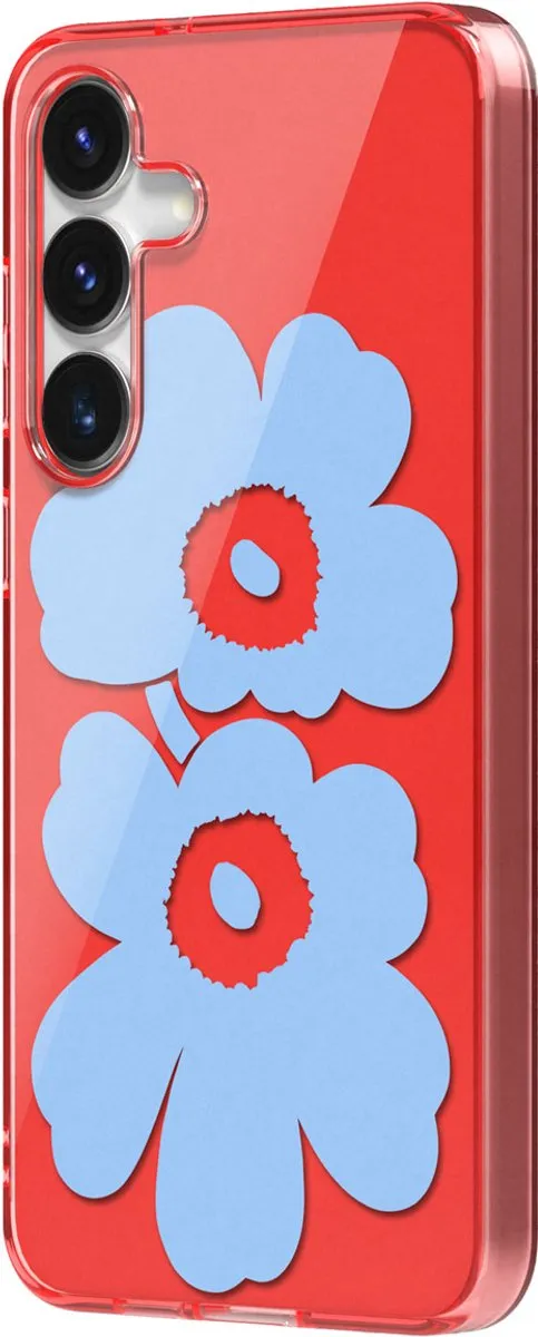 Samsung Galaxy S25+ Hoesje Unikko Hybrid Marimekko - Rood