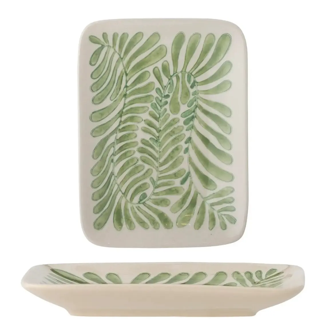 Bloomingville Schaal aardewerk groen Fauni 15cm