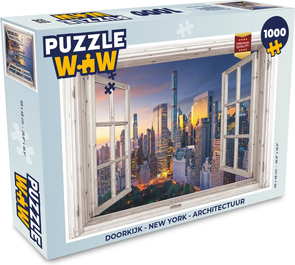 PuzzleWow New York Architectuur Legpuzzel 1000 Stuks - Multicolor